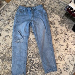 Distressed Mom Jeans